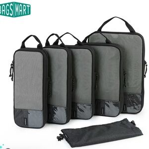 Bagsmart Black and Gray Travel Organizer Set
